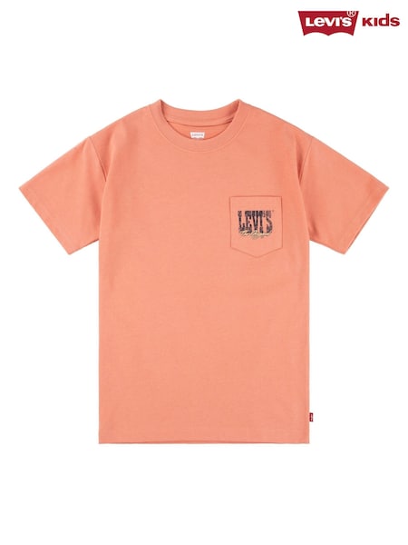 Levi's® Orange Canyon Landscape Logo Back Graphic Short Sleeve T-Shirt (F37643) | ₪91 - ₪101