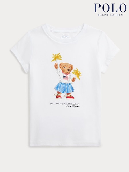 Polo Ralph Lauren White Polo Bear Graphic Print T-Shirt (F37699) | €62 - €69