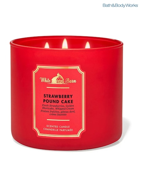 Bath & Body Works Strawberry Pound Cake 3 Wick Candle 14.5 oz / 411 g (F37900) | €27.50