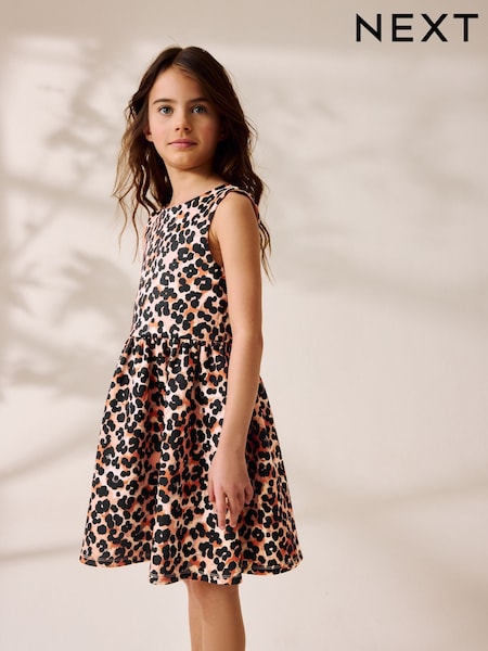 Animal Print Scuba Bow Dress (1.5-16yrs) (F37952) | ₪96 - ₪130