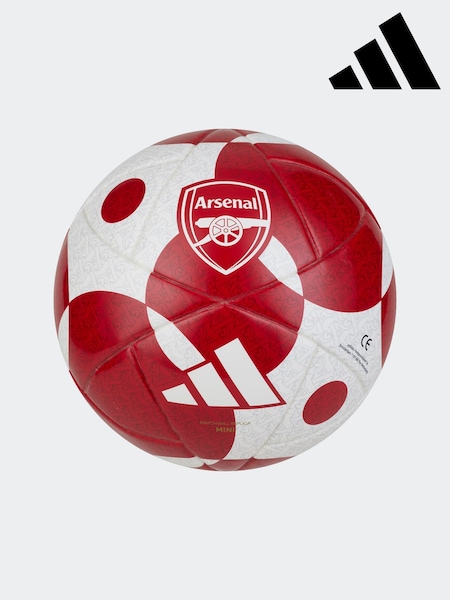 adidas White/Burgundy Arsenal Home Mini Ball (F38001) | R$ 130