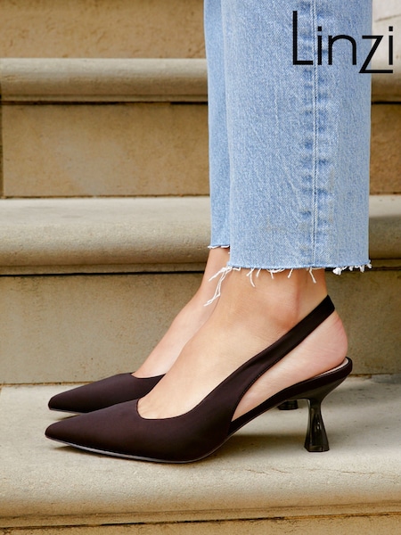 Linzi Brown Presley Sling Back Low Court Heels (F38079) | €52