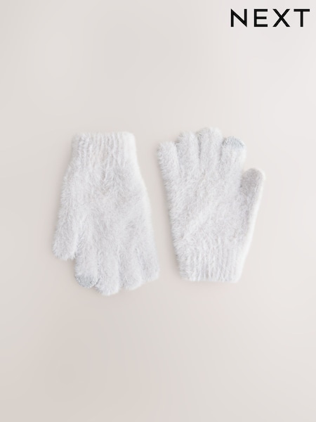 Grey Fluffy Gloves (3-16yrs) (F38082) | €7 - €8