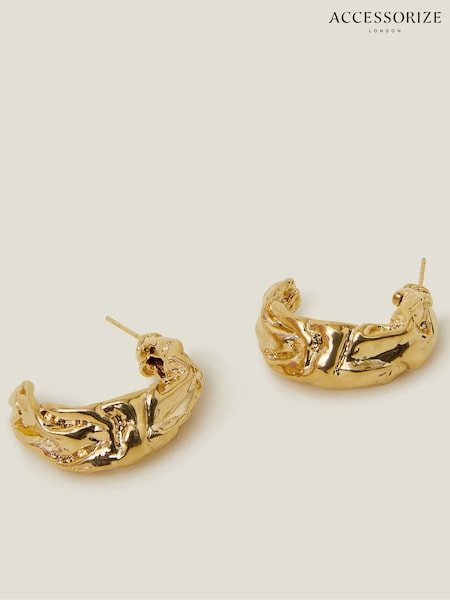 Accessorize 14ct Chunky Molten Hoop Earrings (F38148) | € 33