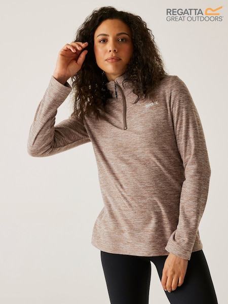 Regatta Brown Sweethart Marl Zip Neck Fleece (F38365) | R$ 190