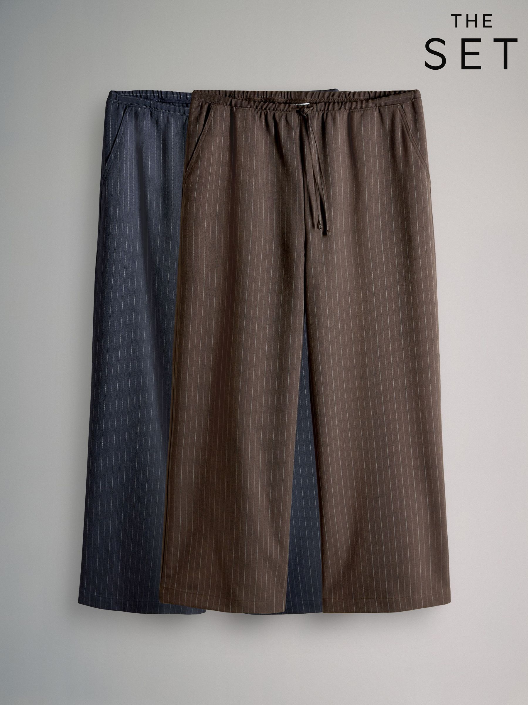 Buy Women's Trousers Wide Leg Stripe Online | Next USA