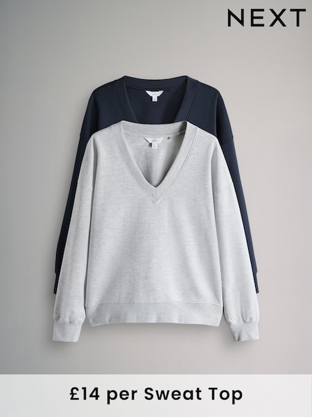 Interlock V-Neck Sweatshirts 2 Pack (F38518) | R$ 245