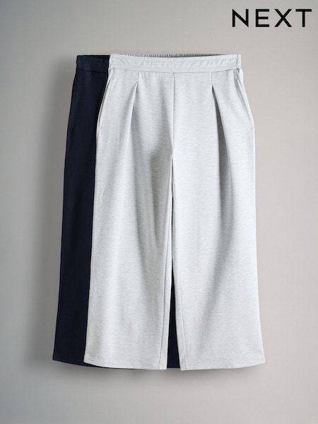 Interlock Pleated Wide Leg Joggers 2 Pack (F38519) | R$ 315