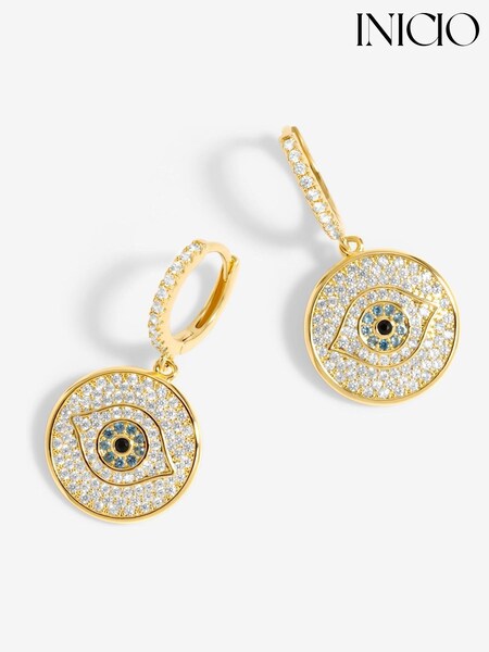 Inicio Evil Eye Huggie Gift Pouch Earrings (F38538) | kr630