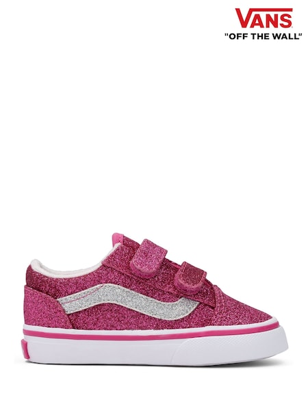 Vans Silver/Pink Girls Old Skool Trainers (F38593) | €53