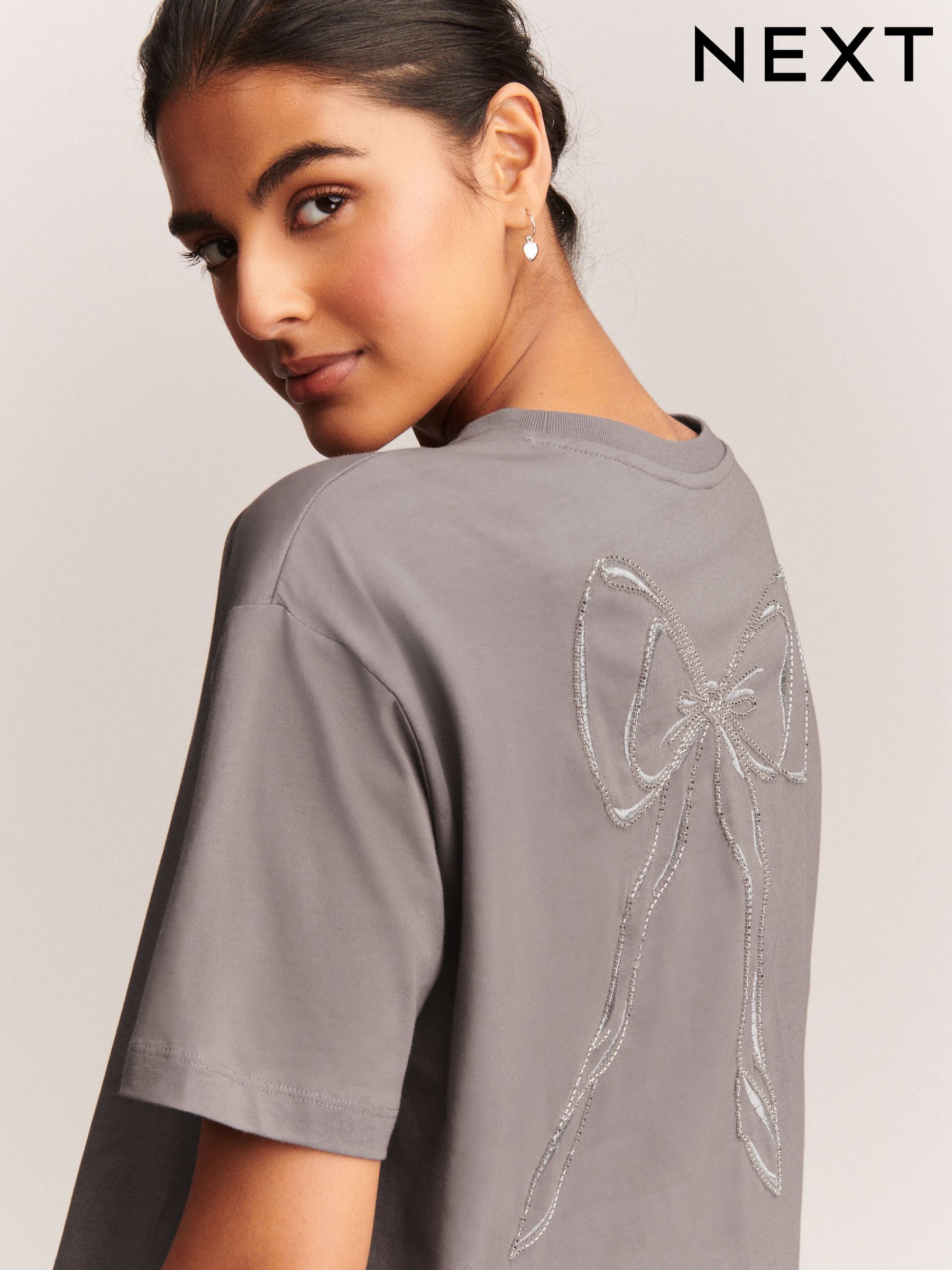 Buy Women's T Shirts Embellished Oversized 100% Cotton Online