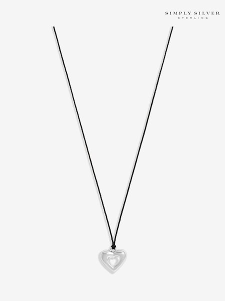 Simply Silver 925 Cord Heart Pendant (F38728) | €47