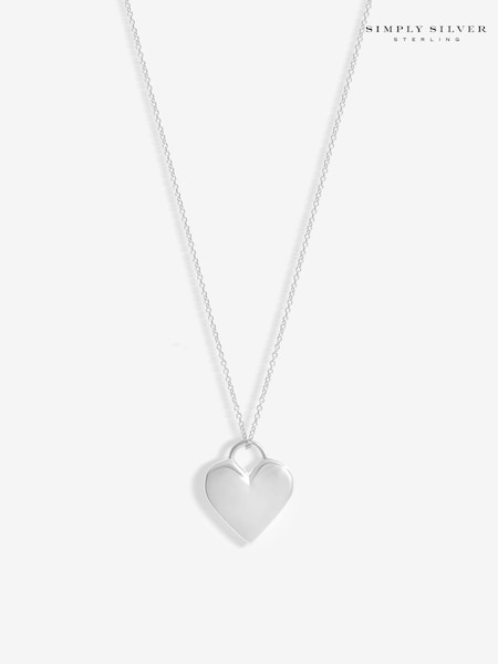 Simply Silver Silver Tone 925 Polished Heart Pendant (F38855) | €51