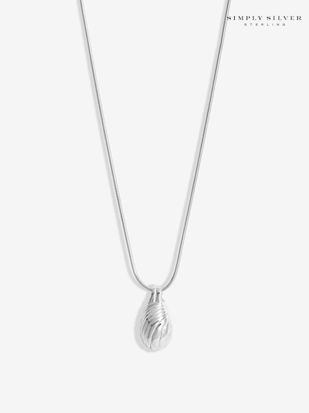 Simply Silver Silver Tone 925 Fine Flat Snake Effect Necklace (F38857) | €44