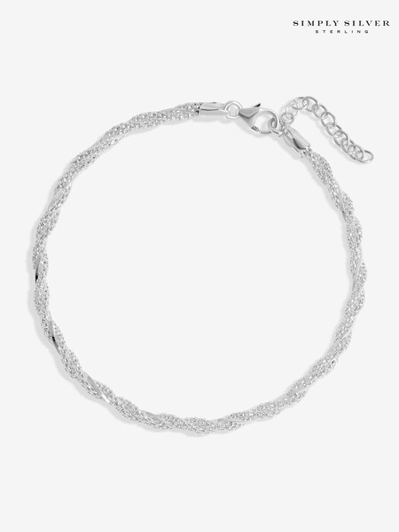 Simply Silver Silver Sterling 925 Textured Twist Rope Bracelets (F38858) | €40