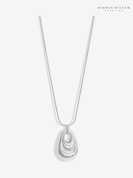 Simply Silver Silver Tone 925 Polished Peardrop Pendant (F38860) | €77