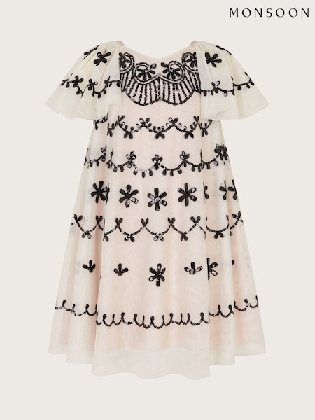 Monsoon Birdie Sequin Embellished Swing Dress (F38966) | €55 - €66