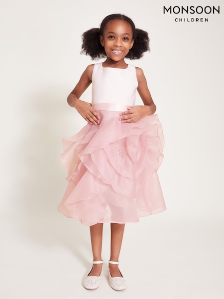 Monsoon Pink Organza Flower Can Dress (F38970) | 307 QAR - 356 QAR