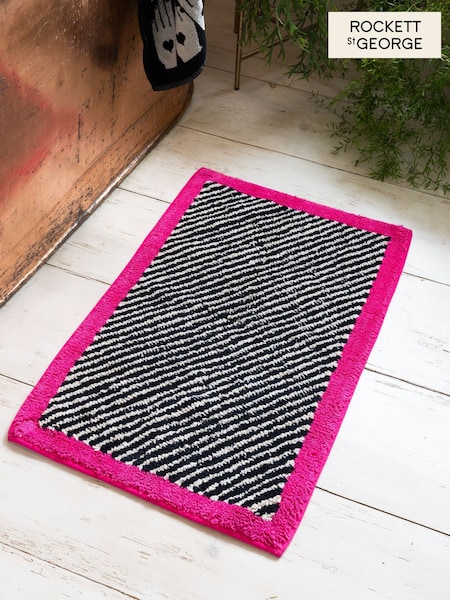 Rockett St George Multi Sandstripe 100% Cotton Bath Mat (F40008) | €29