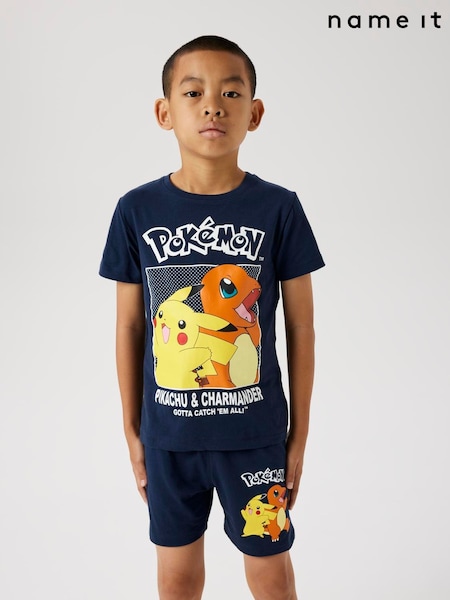 Name It Blue Pokemon Short Sleeve Pyjama Set (F40033) | R$ 235