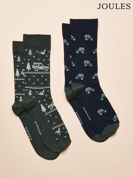 Joules Kingsbury Cream 2 Pack Socks (F40104) | R$ 100