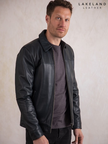 Lakeland Leather Blue Navy Renwick Collared Leather Jacket" (F40152) | kr3 270