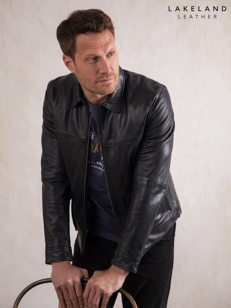Lakeland Leather Blue Hesket Leather Jacket (F40154) | R$ 2,755