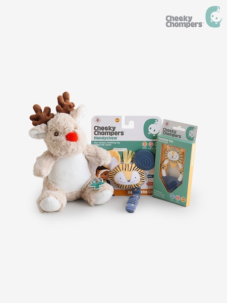 Cheeky Chompers Blue My First Christmas Teething Baby Toys Set (F40163) | €40