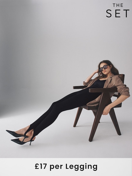 The Set Black 2 Pack Ponte Stirrup Leggings (F40234) | €43