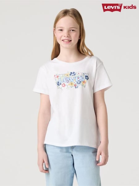 Levi's® Floral Batwing Logo T-shirt (F40349) | ‏91‏₪ - ‏101‏ ₪