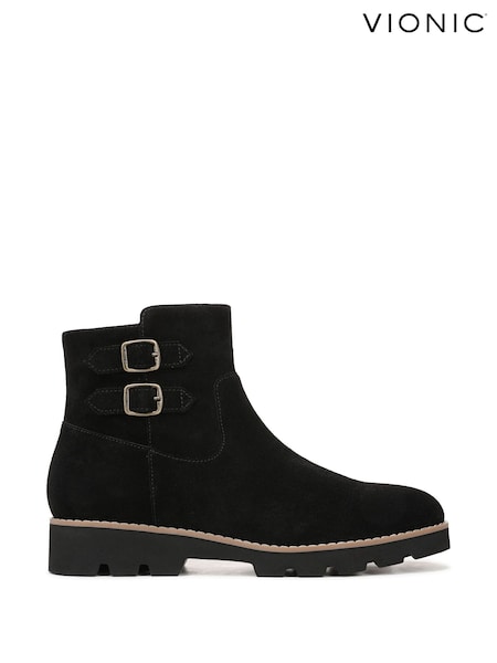 Vionic Womens Carissa Wide Fit Arch Support Ankle Black Boots (F40362) | R$ 1.580