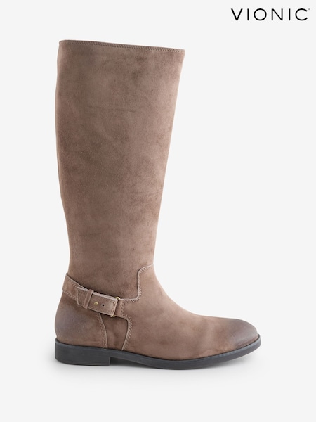 Castanho - Vionic Womens Rochelle Wide Fit Knee High Boots (F40374) | R$ 2.220