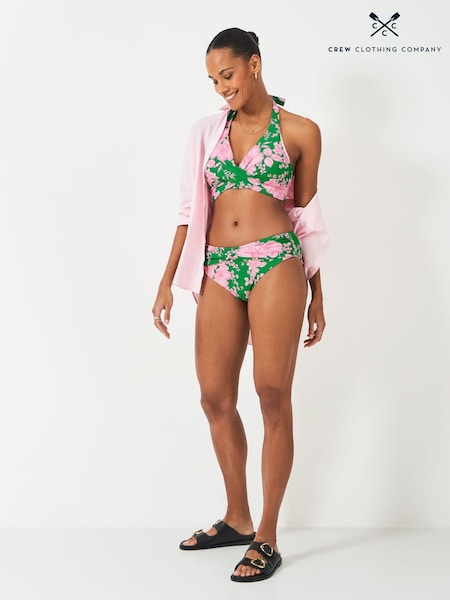Crew Clothing Green Cross-Over Bikini Top (F40418) | ₪146