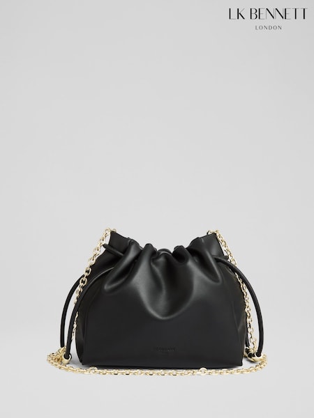 LK Bennett Black Kendra Leather Bead Cross-Body (F40470) | €285