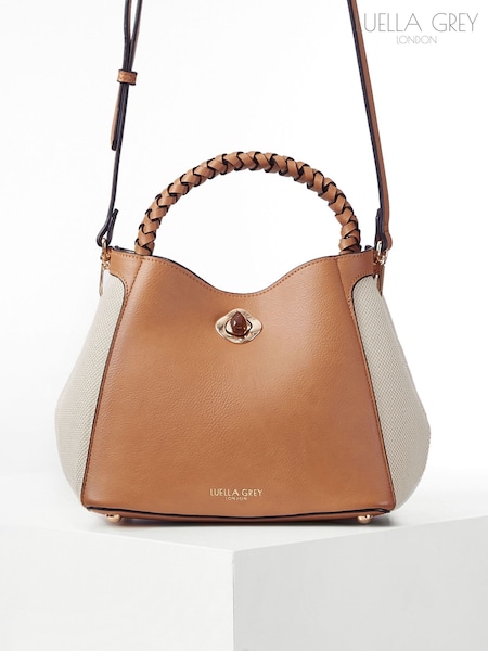 Luella Grey Kate Woven Handle Crossbody Bag (F40551) | €126