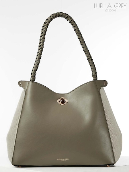 Luella Grey Adriana Woven Handle Hobo Bag (F40565) | €159