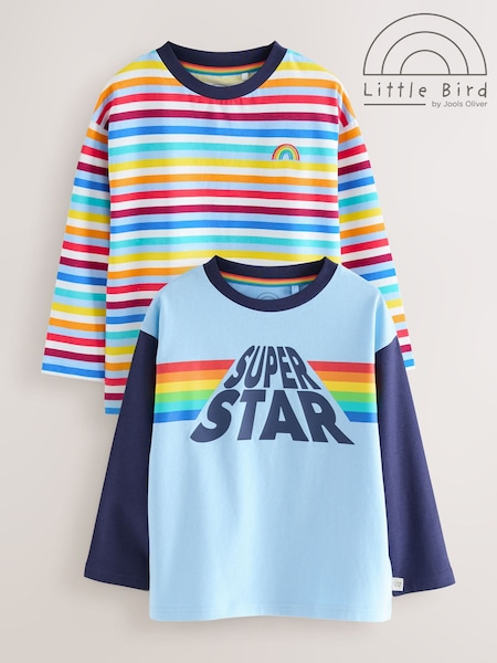 Little Bird by Jools Oliver Multi Long Sleeve T-Shirts 2 Pack (F40601) | 109 QAR - 129 QAR