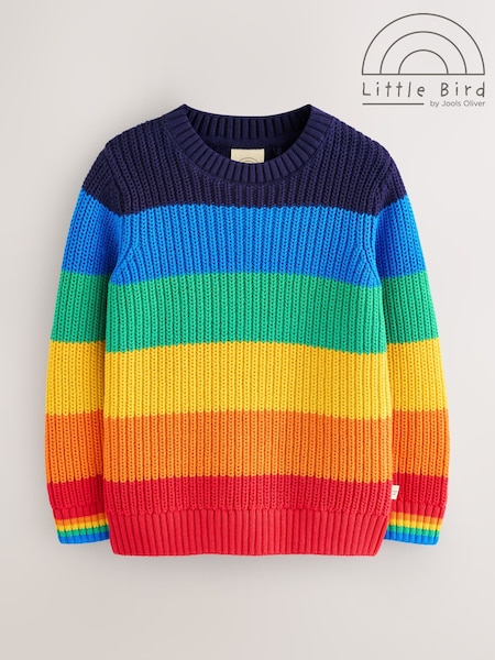 Multi - Little Bird by Jools Oliver Striped Knitted Jumper (F40606) | 164 LEI - 209 LEI