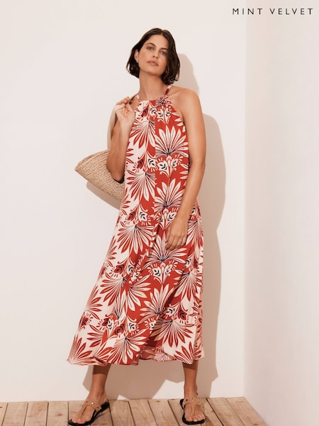 Mint Velvet Floral Print Midi Dress (F40625) | €146