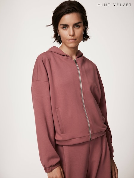 Mint Velvet Pink Zip Up Hoodie (F40630) | €60