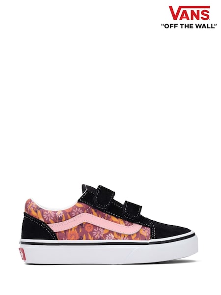 Vans Girls Old Skool Pink/Black Trainers (F40648) | €58