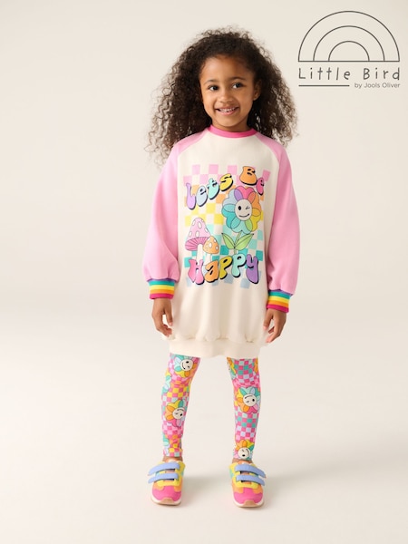 Little Bird by Jools Oliver Pink Rainbow Long Line Sweatshirt and Leggings Set (F40686) | AED163 - AED210