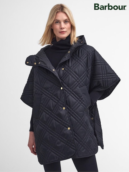 Barbour® Black Astor Cape Jacket (F40721) | €394