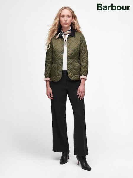 Barbour® Green Deveron Diamond Quilt Lightweight Jacket (F40746) | €190