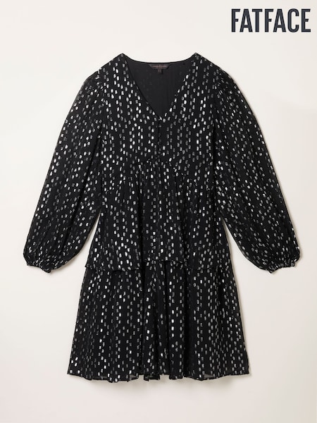 FatFace Lenny Black Metallic Dress (F40762) | €104