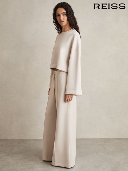Hiekanvärinen - Reiss Freya Leveä lahje Kiristysnauha Verryttelyhousut (F40799) | €205