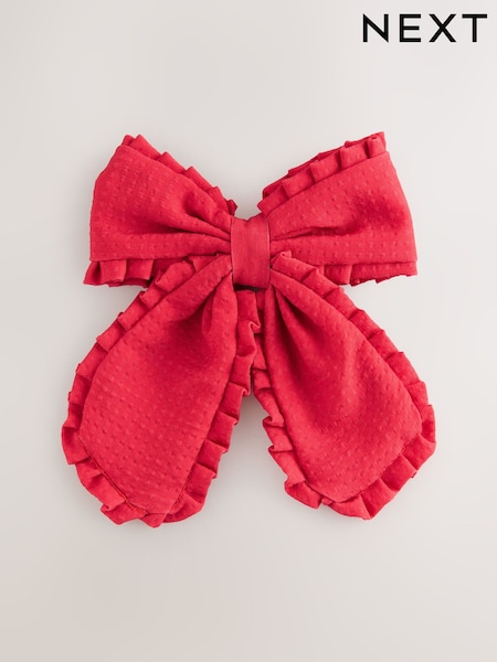 Red Red Frill Bow Clip (F40819) | AED30
