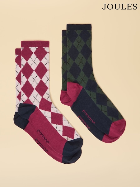Joules Everyday Multi 2 Pack Cotton Blend Socks (F40877) | R$ 100