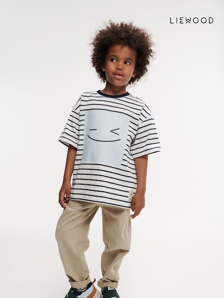 Azul - Liewood Tyler Placement Short Sleeve T-Shirt (F40922) | 40 €