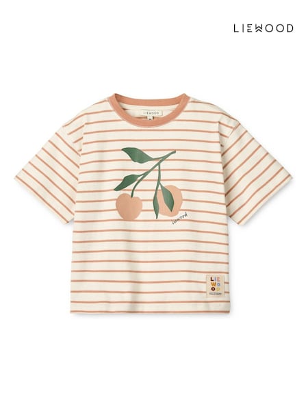 Pink - Liewood Tyler Placement Short Sleeve T-Shirt (F40924) | 40 €